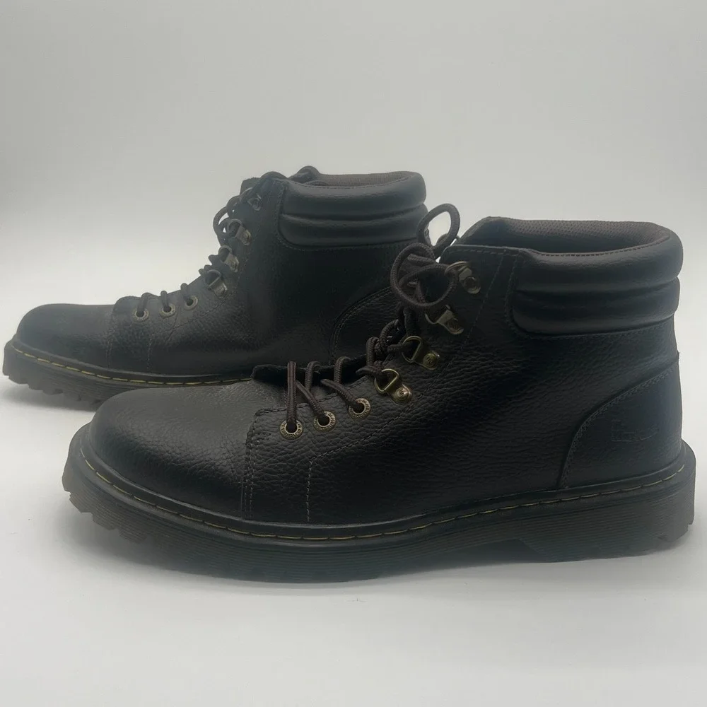 Dr. Martens Kelvins Mid Top Black Leather Boots Men's Size 13 UK 12 EU 47